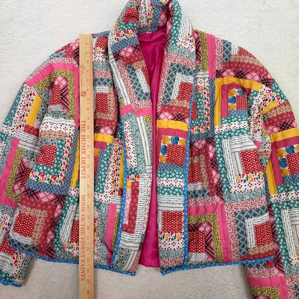 Patchwork Quilted Jacket - Pink Multi - Picture 5 of 6
